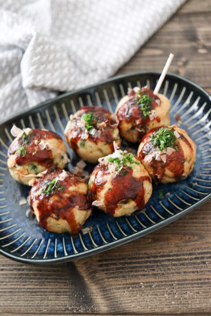 米粉とオートミールで糖質オフたこ焼き