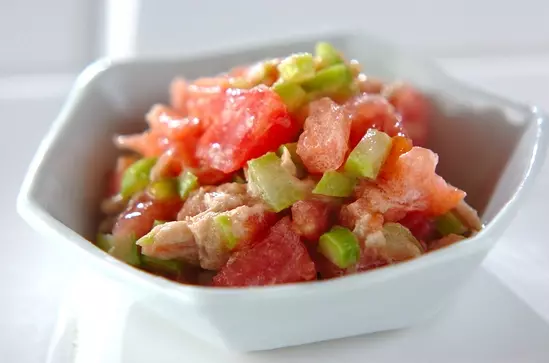 トマトのコク旨ツナサラダ 5分で完成♡切って和えるだけ