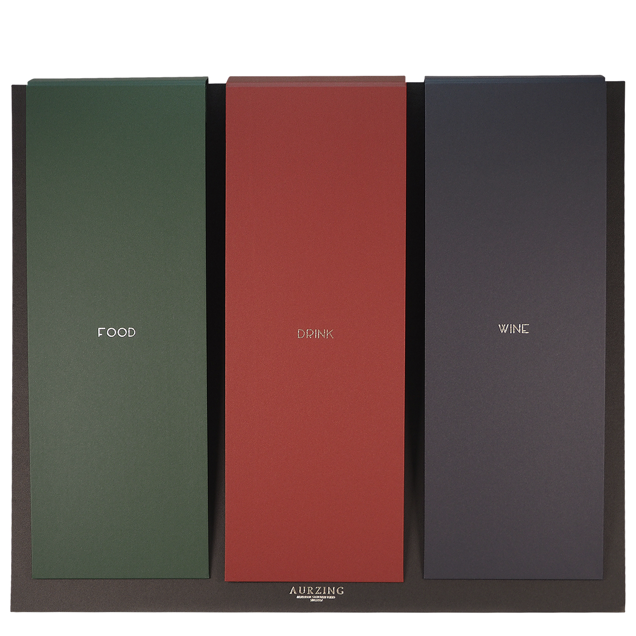 シックな装いのワインメニューブック - メニューブックの装釘 SHISAKU