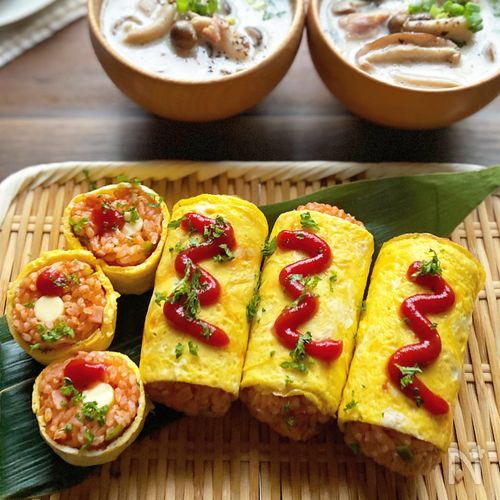 お弁当用★包まない甘めのミニオムライス