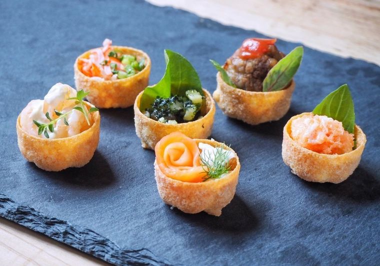 きのことチキンのフィンガーフード