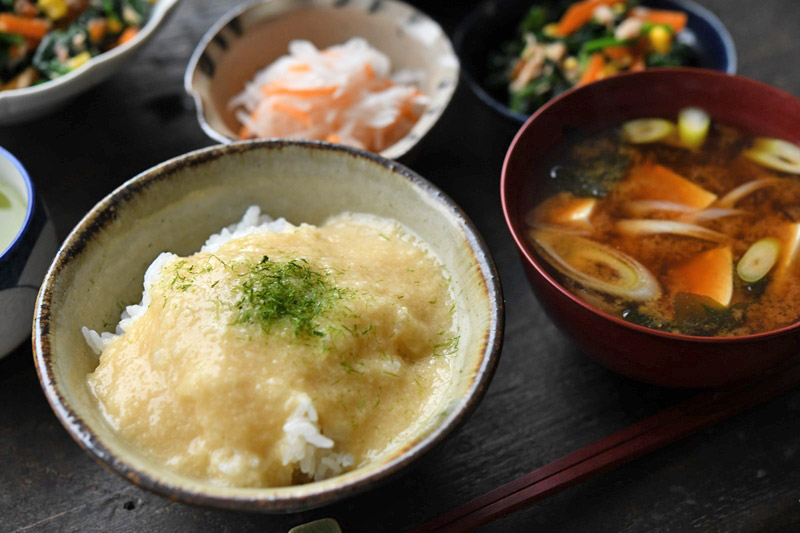 家ごはん 献立麦とろご飯と ナスの甘辛煮レシピこぶた食堂*´ 00 ｀*