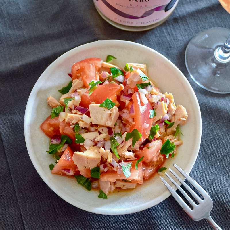 トマトとブロッコリーとツナのあえサラダ