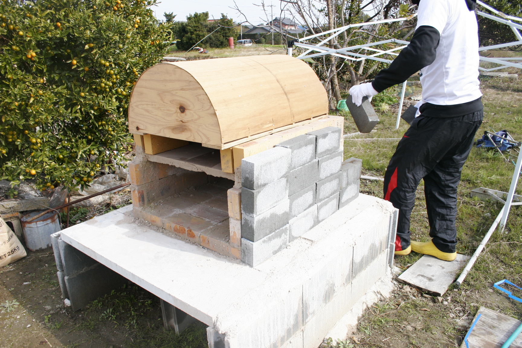 田舎の実家にピザ窯を自作する話 後編 DIYnamikawamotoyuki.com