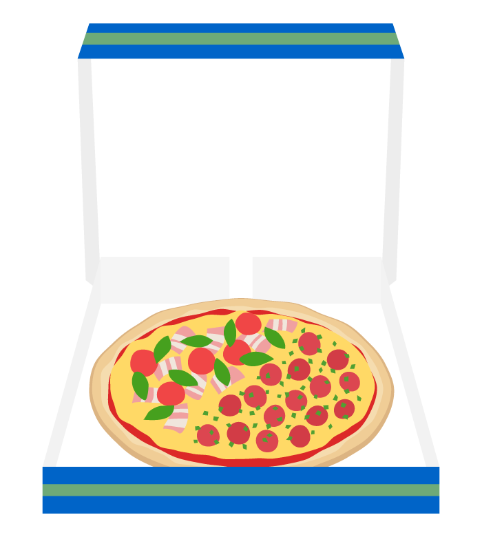 焼き立て熱々のピザ・マルゲリータのイラスト素材69155021- PIXTA