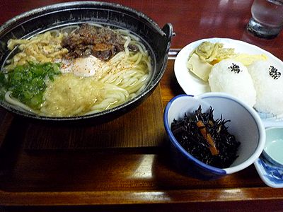 鍋焼きうどん定食 - 浄瑠璃寺門前 あ志び乃店