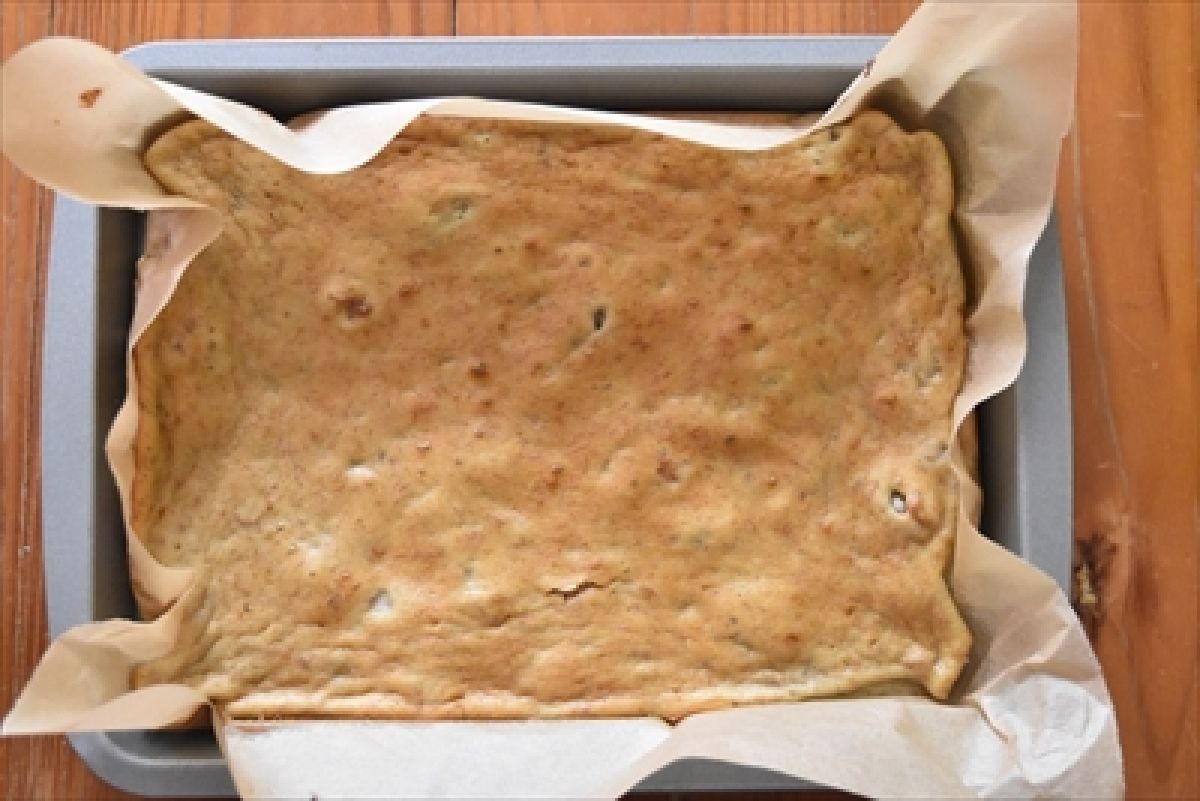 バター不使用♪黒糖バナナの天板ケーキ