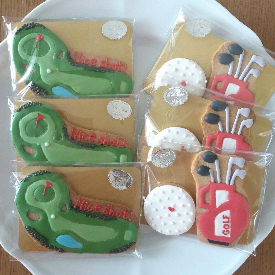 文字入れ可 ＜ゴルフ3枚セット ＞アイシングクッキー 父の日にも最適fufua- fufua - GALLERYminnebyGMOペパボ 国内最大級のハンドメイド・手作り通販サイト