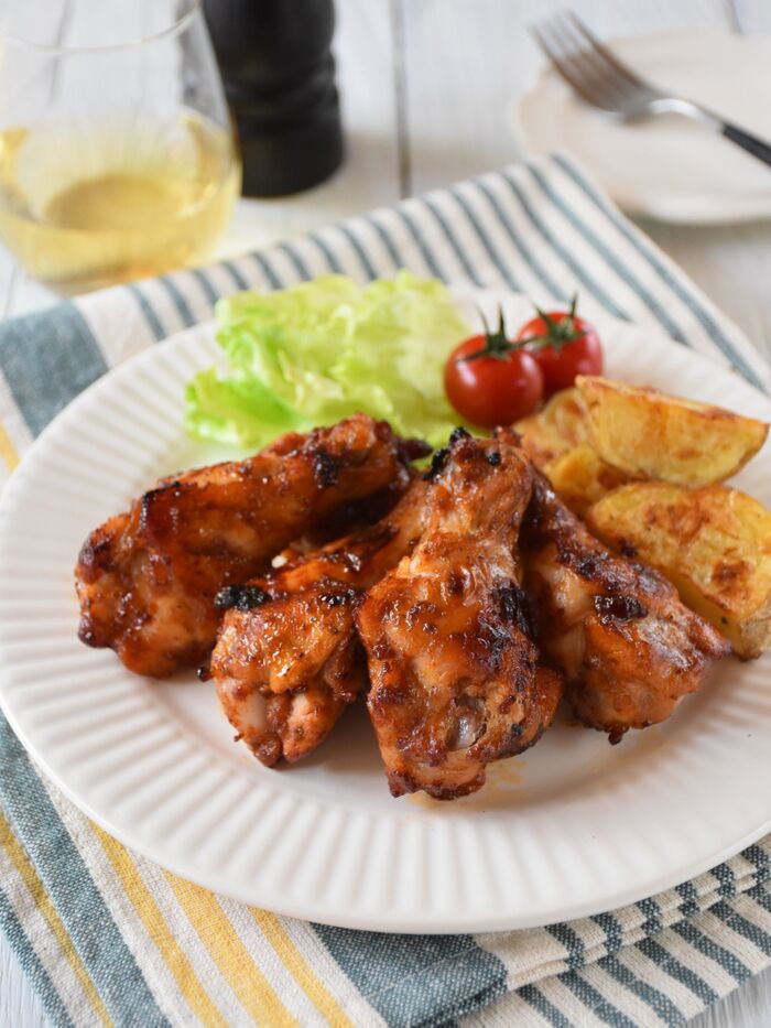 レシピ はちみつ梅でバーベキューチキン おつまみ・むね肉柔らかMI-RIN'sみーりんず