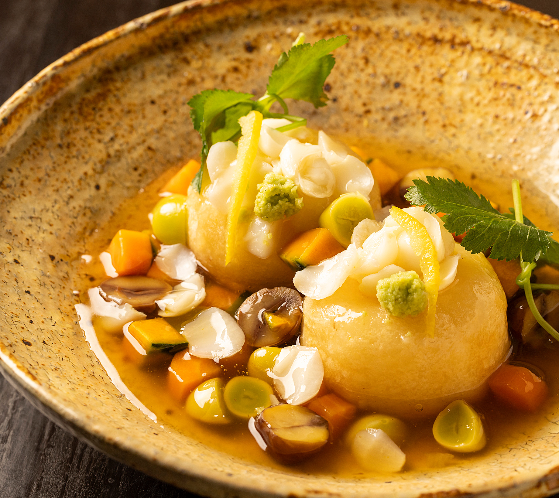 ゆり根あんのみぞれ蒸し