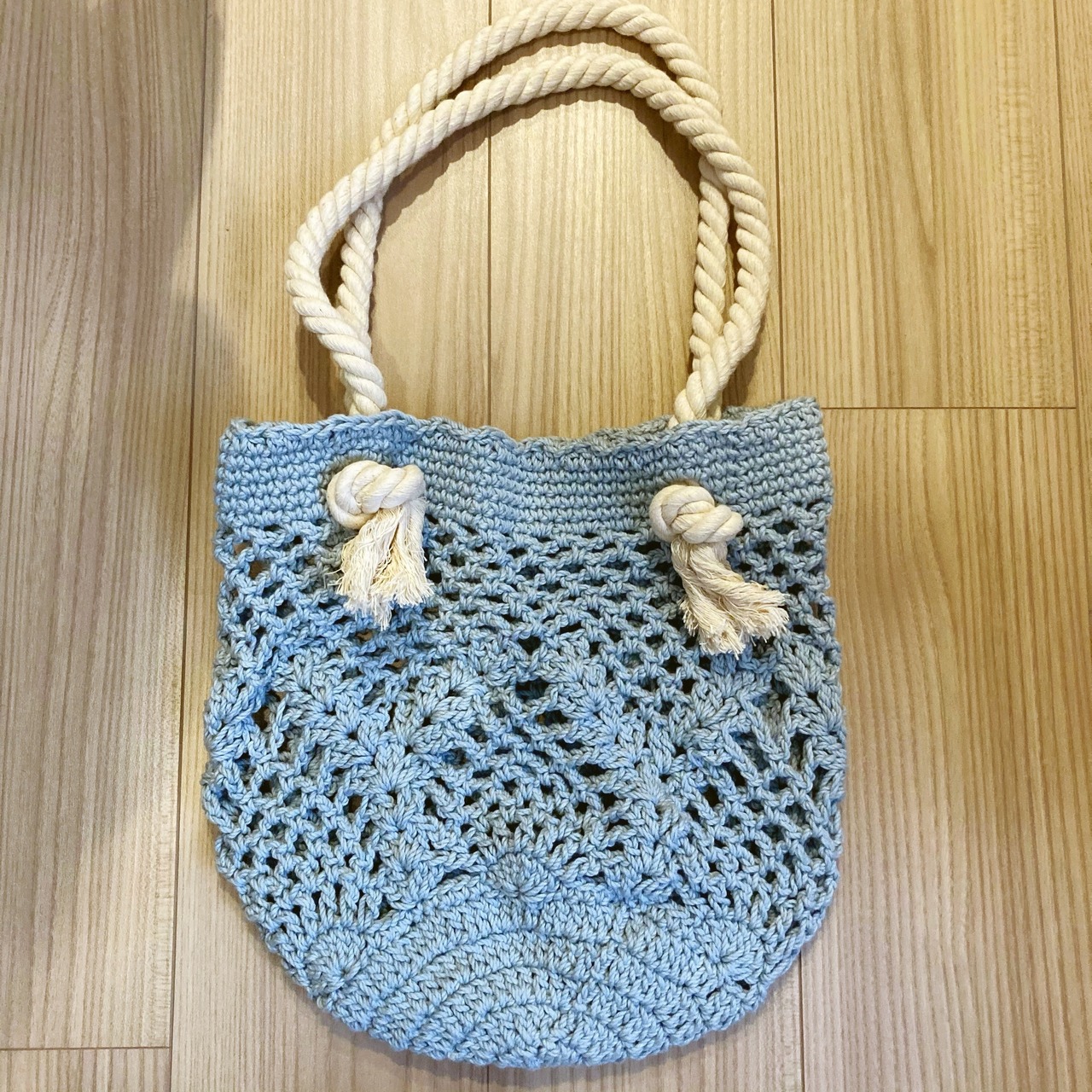 ラフィアかぎ編みバッグ丸底パイナップル柄 - 投稿 │ 松野屋