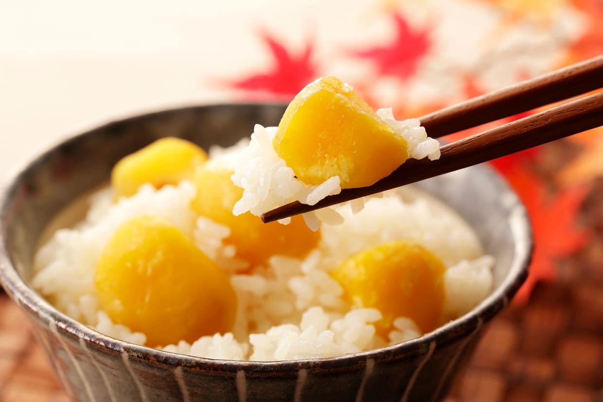 茹で栗からの栗ご飯