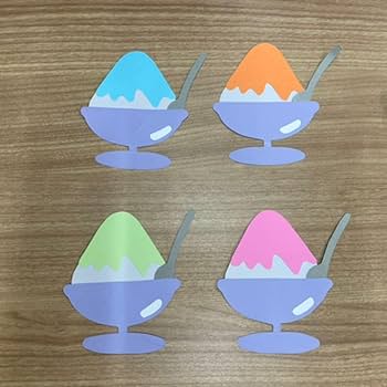 オーダー受付中 大きなかき氷製作セット 壁面飾り 夏 ８月９月 保育園幼稚園等