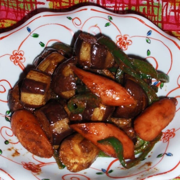 小松菜と豚肉の中華風みそ炒め