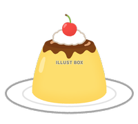 さくらんぼが乗ったプリンのイラスト素材FYI08218512ストックフォトの Qlean Market キュリンマーケット
