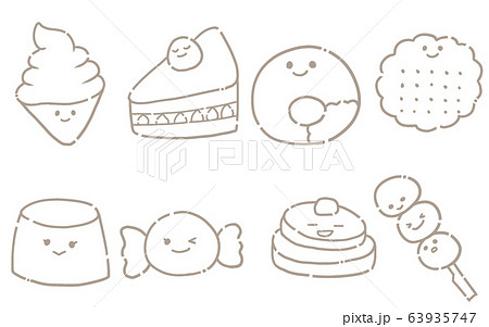 スイーツ・お菓子 塗り絵 無料 ダウンロード&プリント可愛いケーキ、美味しそうな焼き菓子