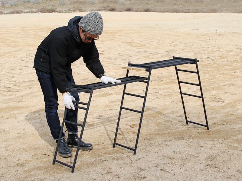 DODテキーラキッチンレッグにピッタリ！無印&セリアのカゴ×木材のサイズを教えるよchie-note