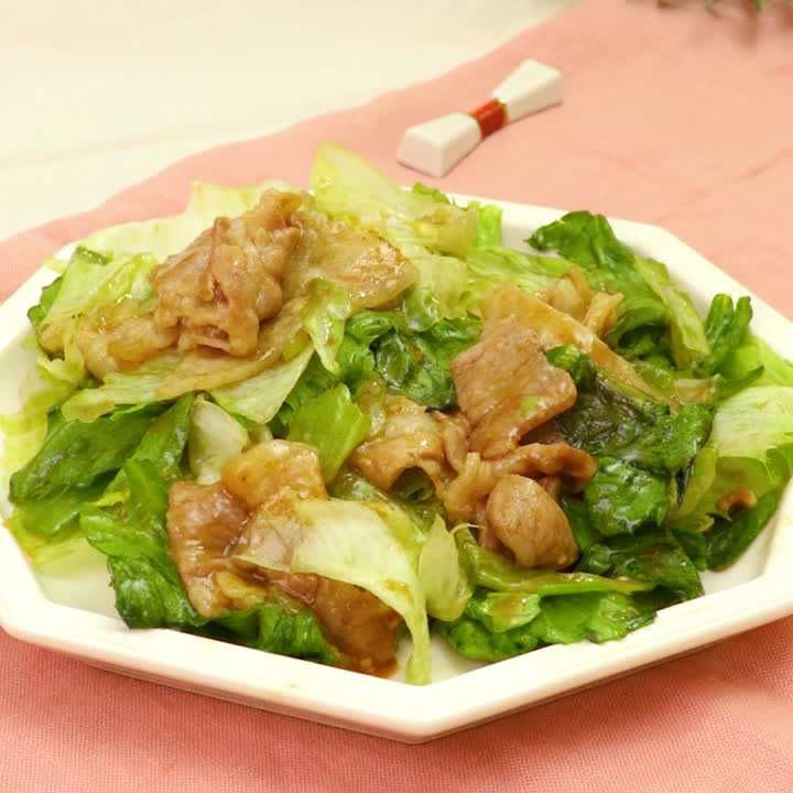 春キャベツと豚肉の厚揚げ味噌炒め