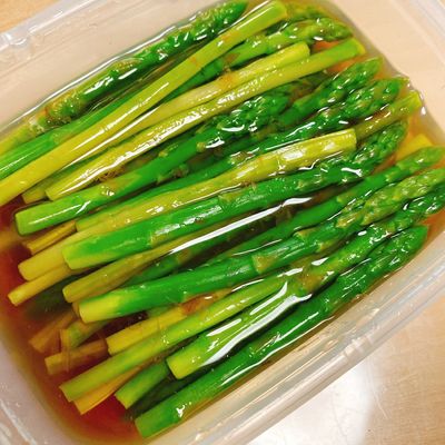 アスパラ菜のレシピ「おひたし」 花の色も鮮やかに残すコツ新料理物語