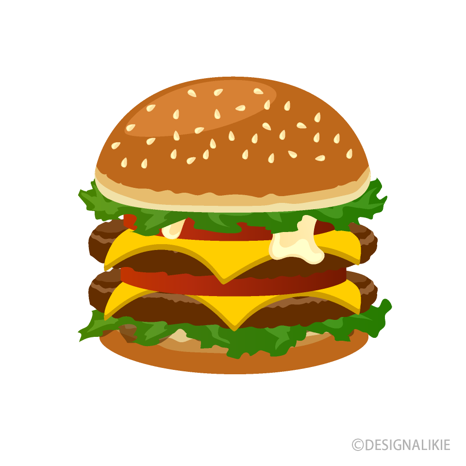 ハンバーガーのイラスト - イラストくん