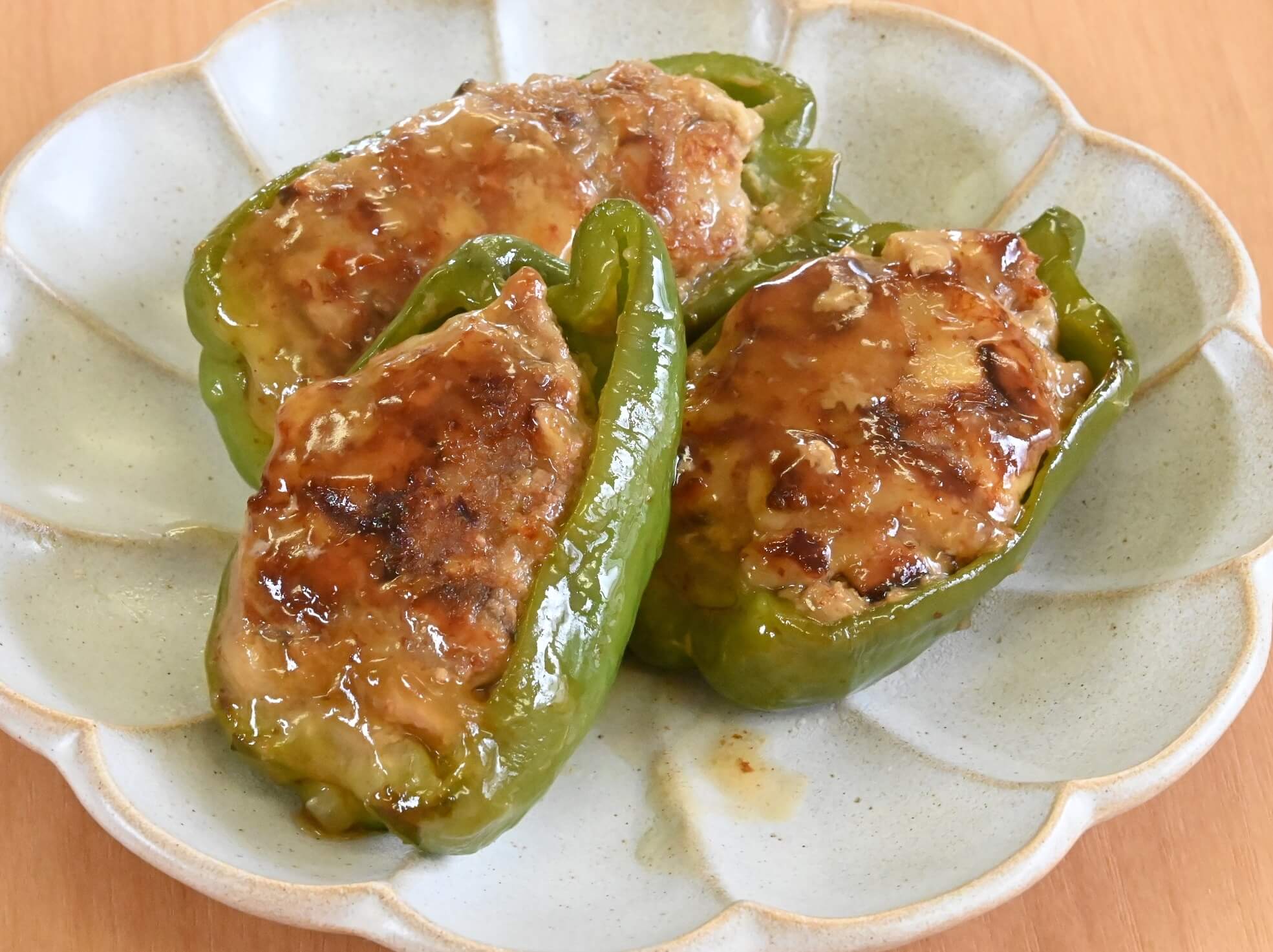 ◎パン粉無し！ピーマンの肉詰め