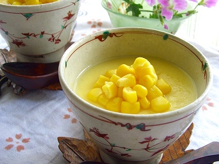 白だしで作る中華風コーンスープ