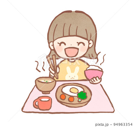 ご飯を食べる子供 イラスト素材5904893- フォトライブラリ
