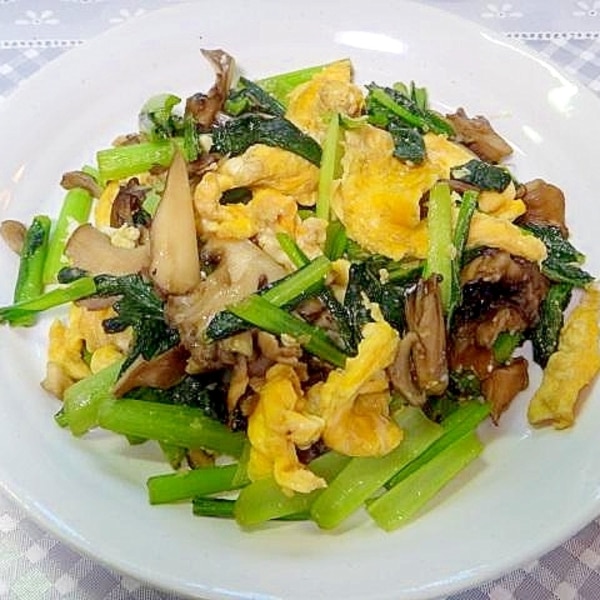 5分でできる！小松菜と舞茸のオイスターソース炒め♪