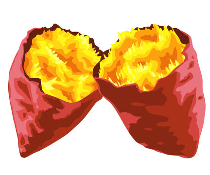 さつまいも・焼き芋のイラスト - ゆるいそざい.com