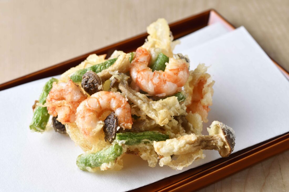 マヨネーズで！サクサク小えびと野菜のかき揚げ