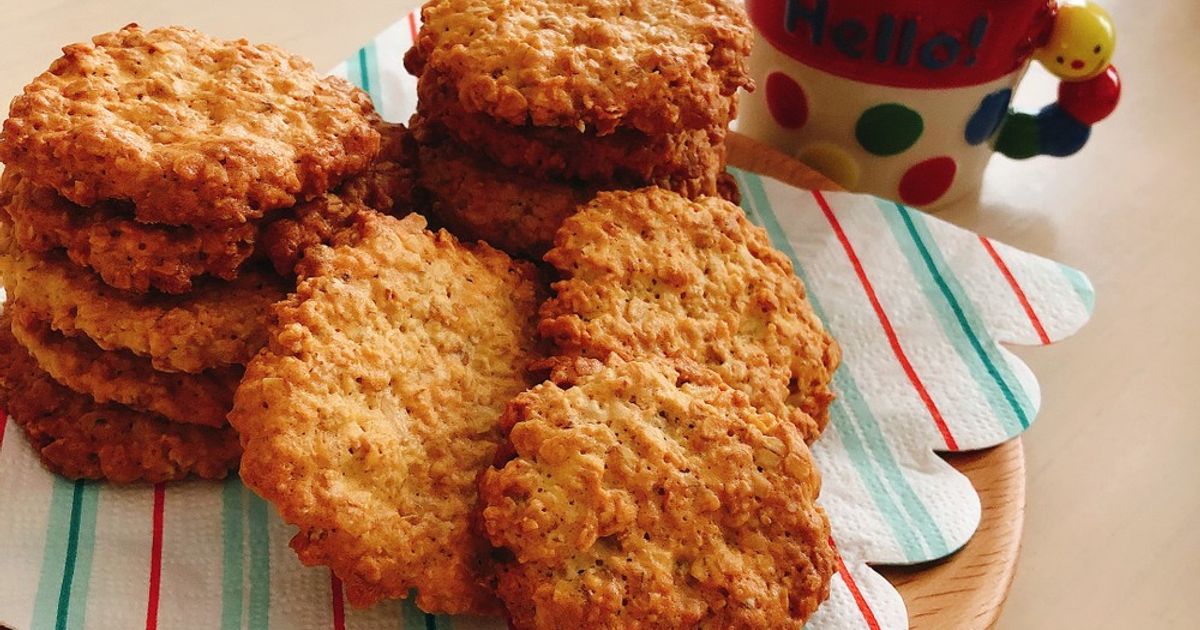 トースターで作るオートミールクッキ