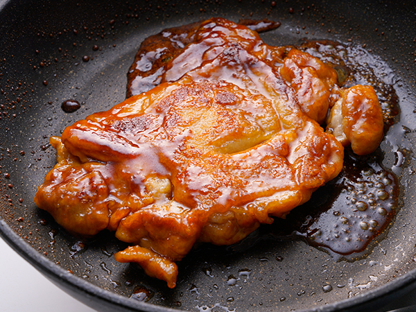 照り焼きチキン×お餅×柚子胡椒銀の森レシピ