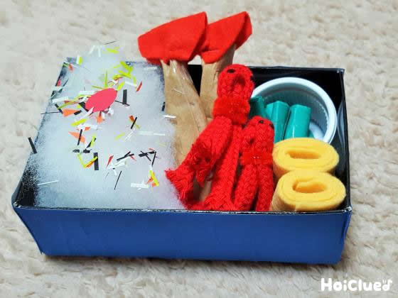 簡単 ダイソーフェルトで作るたこさんウインナーの作り方 - おおまめとまめ育児日記