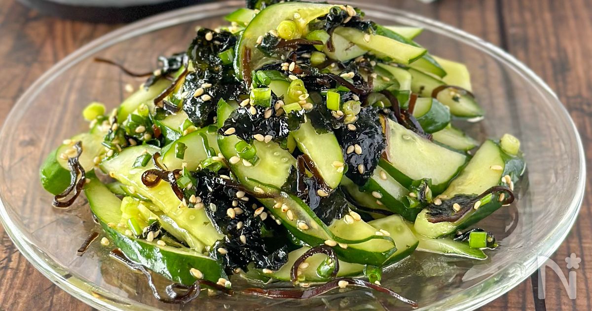 忙しいこの時期でも、ささっと一品ができちゃう♪火を使わずすぐできる！きゅうりとツナの海苔ナムルゆうき酒場