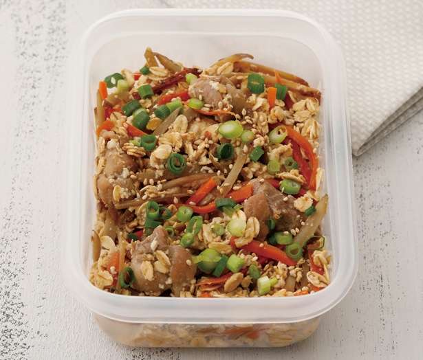 全部冷凍ストック ゆで卵は昨日の残り お気に入りふりかけ？混ぜご飯？オートミールレシピ オートミールダイエット オートミール 米化 低糖質ご飯低糖質お弁当 低糖質レシピ 低カロリーレシピ冷凍お弁当 冷凍ストック まげわっぱ弁当まげわっぱ わっぱ弁当箱お