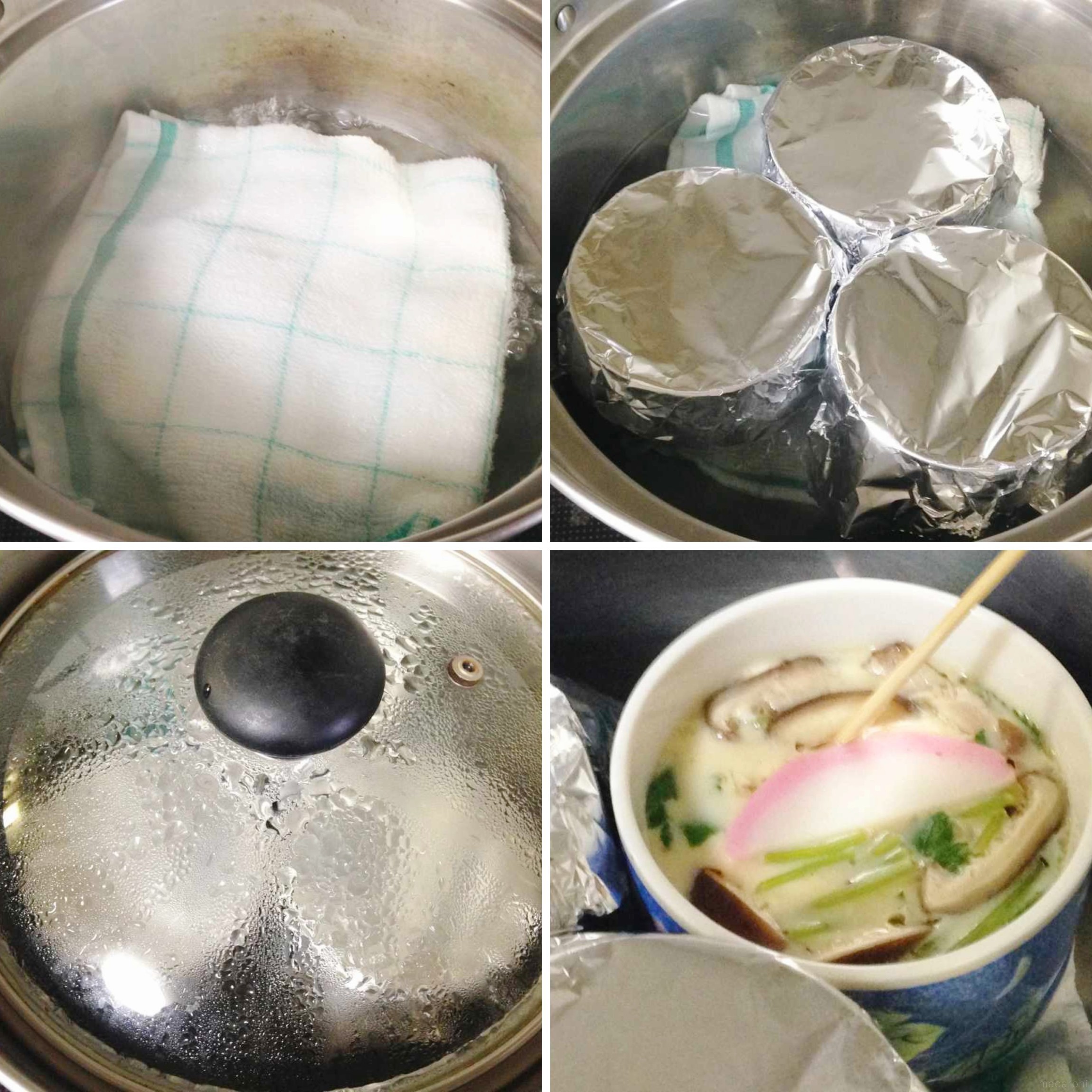 蒸し器がなくても！ フライパンで茶碗蒸し