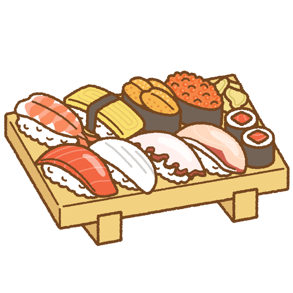 寿司イラストレイン🚂 - イラスト無料素材