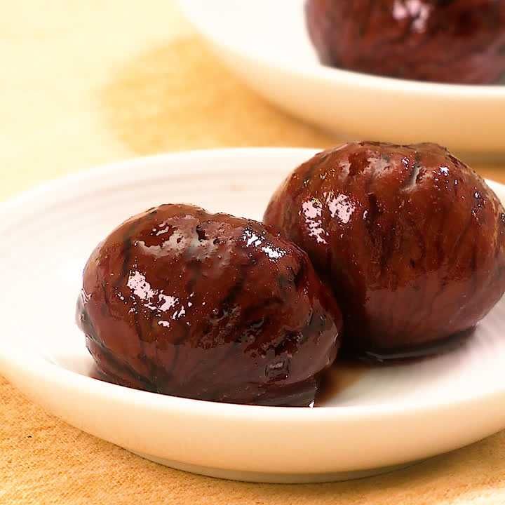 豚バラ肉と栗の煮もの