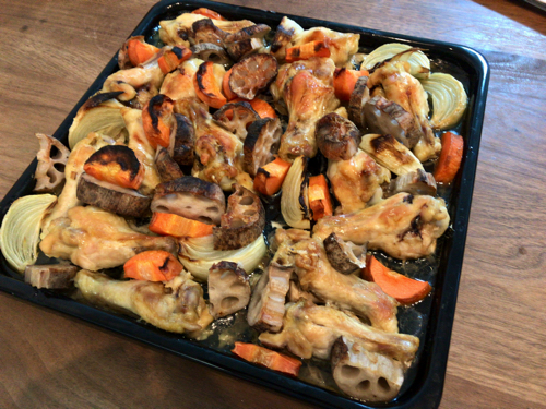 鶏手羽元と春野菜のオーブン焼きキユーピー3分クッキングCBCテレビ