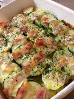 簡単レシピ！ズッキーニのチーズベーコン蒸し