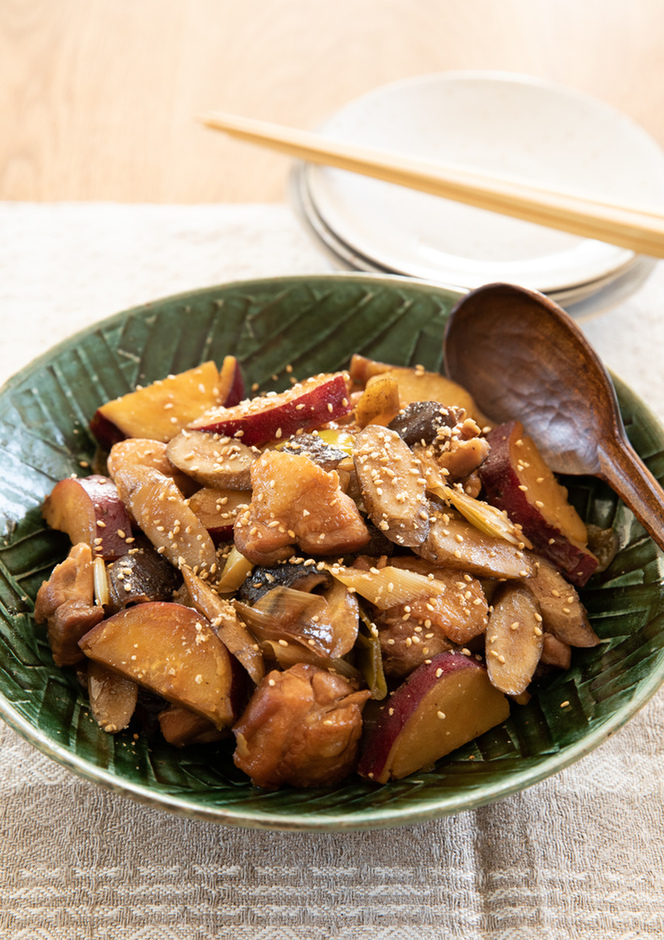 煮物は電子レンジ使いでもっと時短 こっくり鶏ごぼう煮サンキュ！STYLE