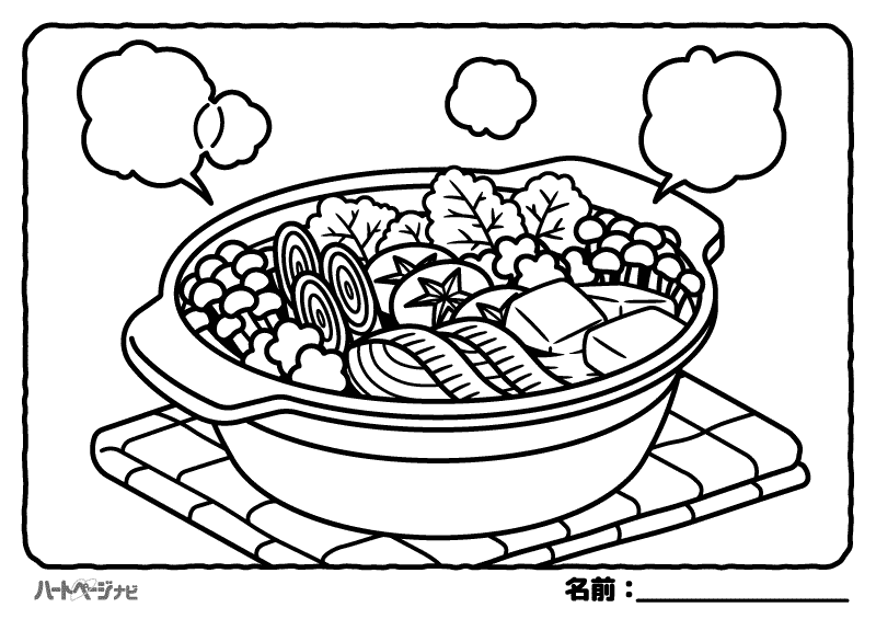 食べ物のぬりえ 幼児用 2～3歳 かんたん 無料ダウンロード学習プリント.com