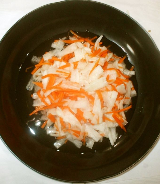 千切りにんじんの甘酢漬け