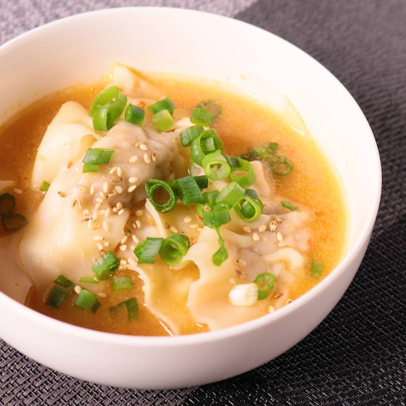 包まず簡単！中華風ワンタン味噌汁