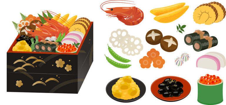 おせち料理：イラスト無料