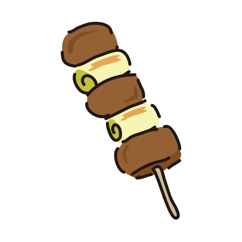 焼き鳥のイラスト「ねぎま」かわいいフリー素材集 いらすとや