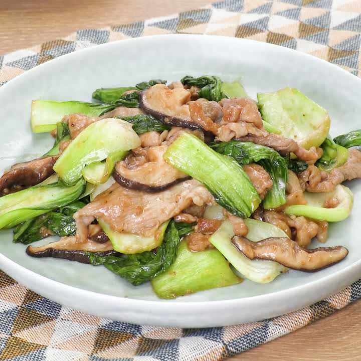 豚肉とチンゲン菜の重ね蒸し