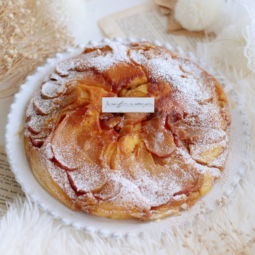 フライパンで簡単しっとり！りんごケーキ