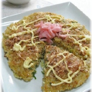 チーズ！もち！キムチ！のお好み焼き