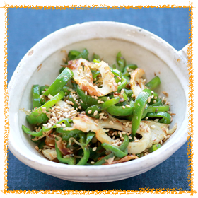 ＼あと一品に♪5分で簡単 ピーマンとちくわの甘辛きんぴら